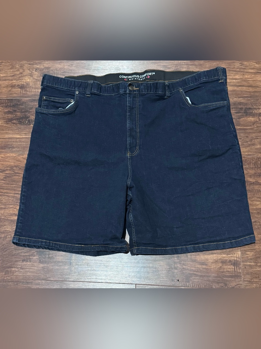 Harbor Bay Mens Big & Tall Blue Denim Jean Shorts Comfort Waist